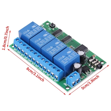 AD22B04  4 Channel DTMF Audio Decoder Relay Control Commands with Remote Control