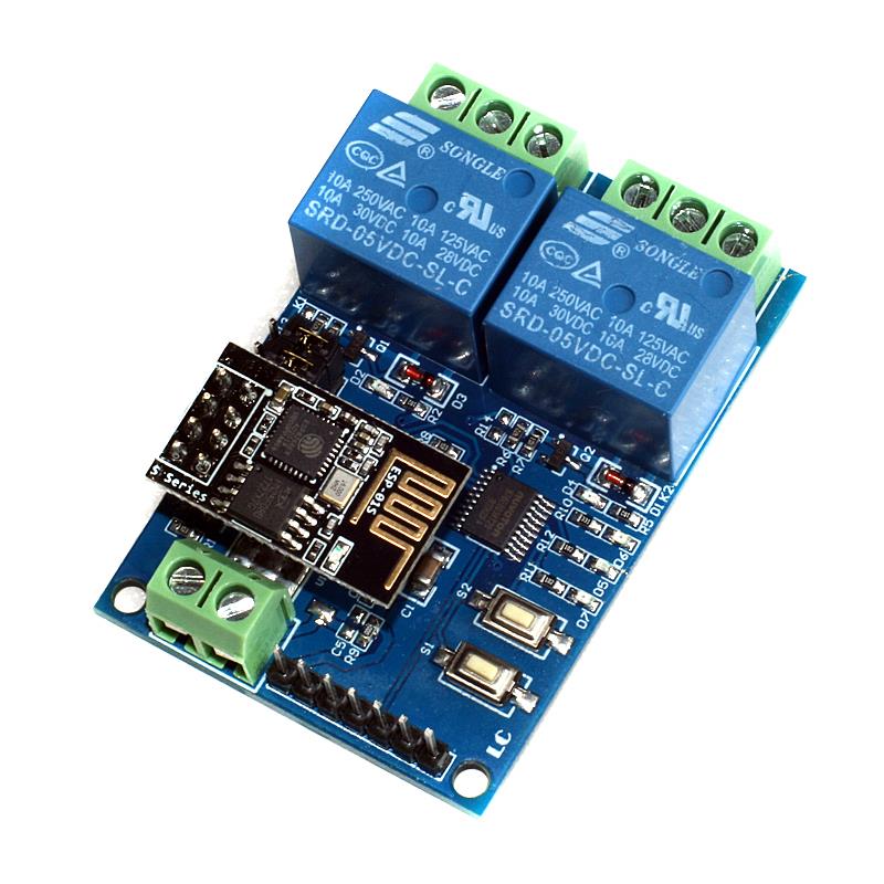 5V ESP8266 Dual WiFi Relay Module Internet Of Things Smart Home Mobile APP Remote Switch