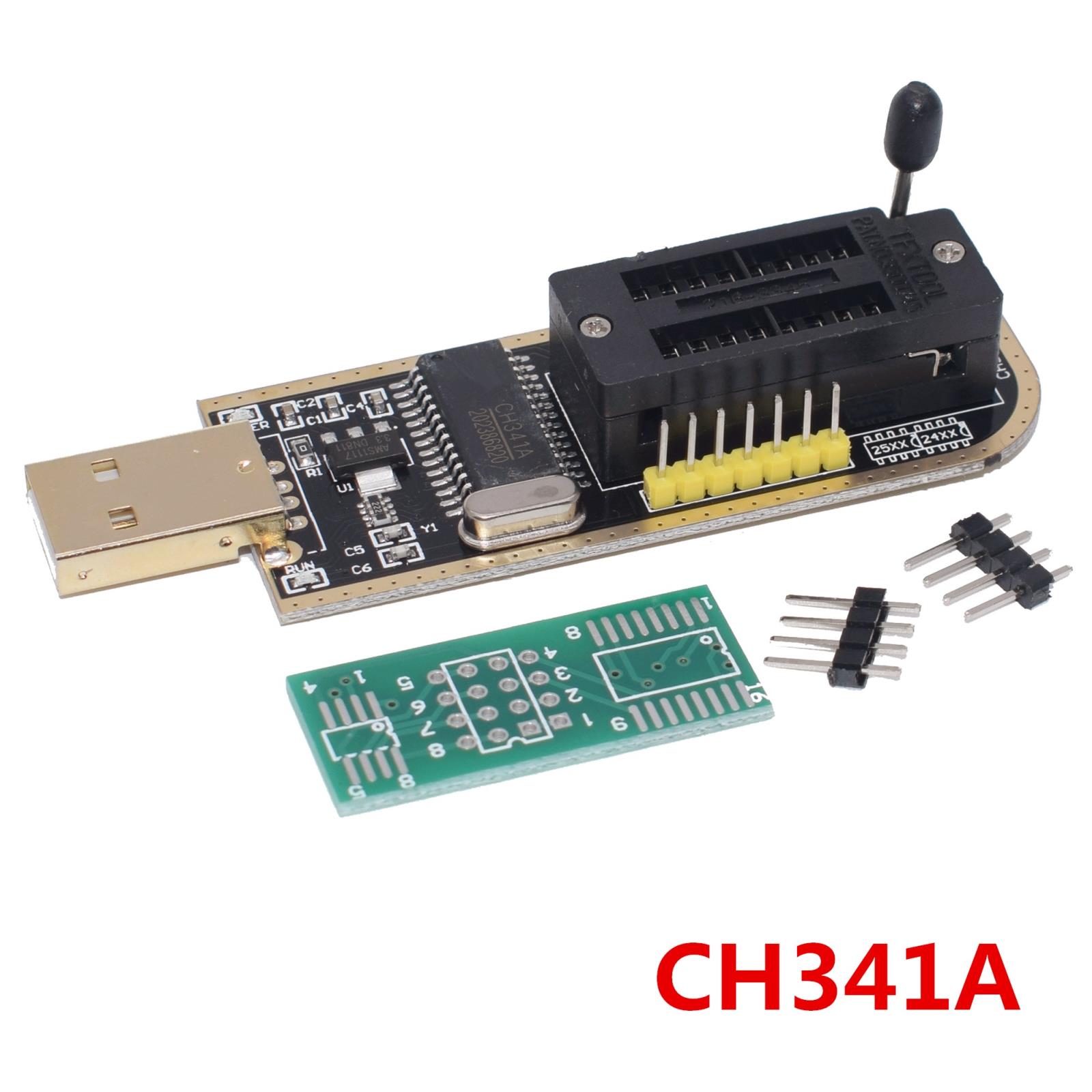 CH341A CH341 24 EEPROM Writer 25 SPI Flash BIOS Board Module USB Programmer