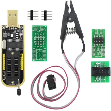 SOIC8 SOP8 Flash Chip IC Test Clips Socket Adapter Programmer BIOS + CH341A 24 25 Series EEPROM Flash BIOS USB Programmer Kit