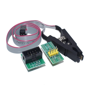 SOIC8 SOP8 Flash Chip IC Test Clips Socket Adapter Programmer BIOS + CH341A 24 25 Series EEPROM Flash BIOS USB Programmer Kit