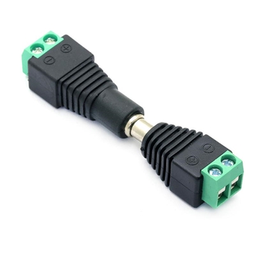 5.5 x 2.1mm DC Male and Female Plug Power Connector to Terminal Block