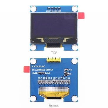 1.3inch OLED IIC GND LCD Resolution 128X64 1.3inch Color LCD Display Module with Large Viewing Angle Driver IC SH1106