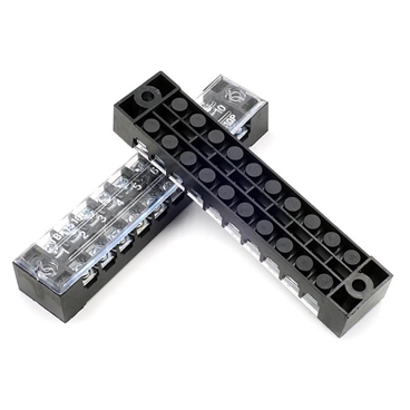 600V 15A 10-Position Screw Barrier Terminal Block, TB-1510 Wire Barrier Block Terminal Strip, Power Distribution Terminal