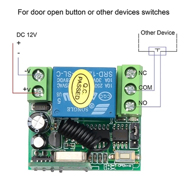 12V 433MHz Single Channel Wireless Remote Control RF Transmitter