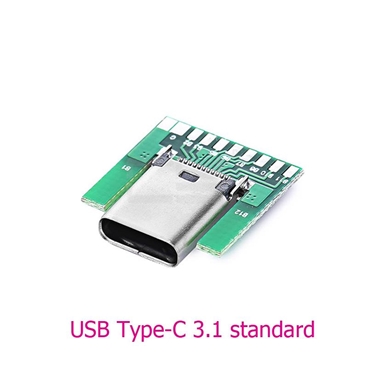 USB 3.1 Type C Female Socket Connector Plug SMT Type With PC Board DIY 24p
