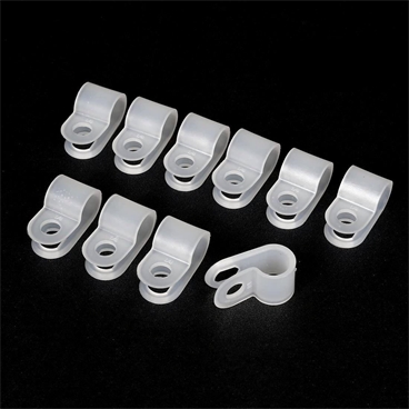 UC-1 6.4mm Nylon R-Type Cable Clamp Organizer Cord Clips for Wire Management [100pcs Pack]