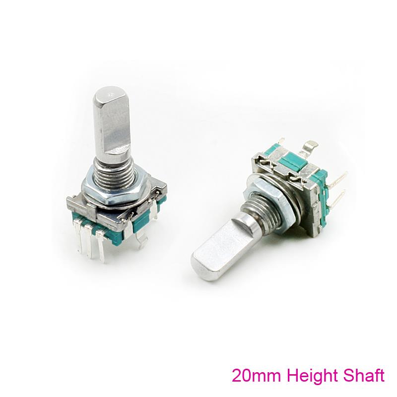 360 Degree Rotary Encoder Code Switch Digital Potentiometer EC11 20mm D-Shaft