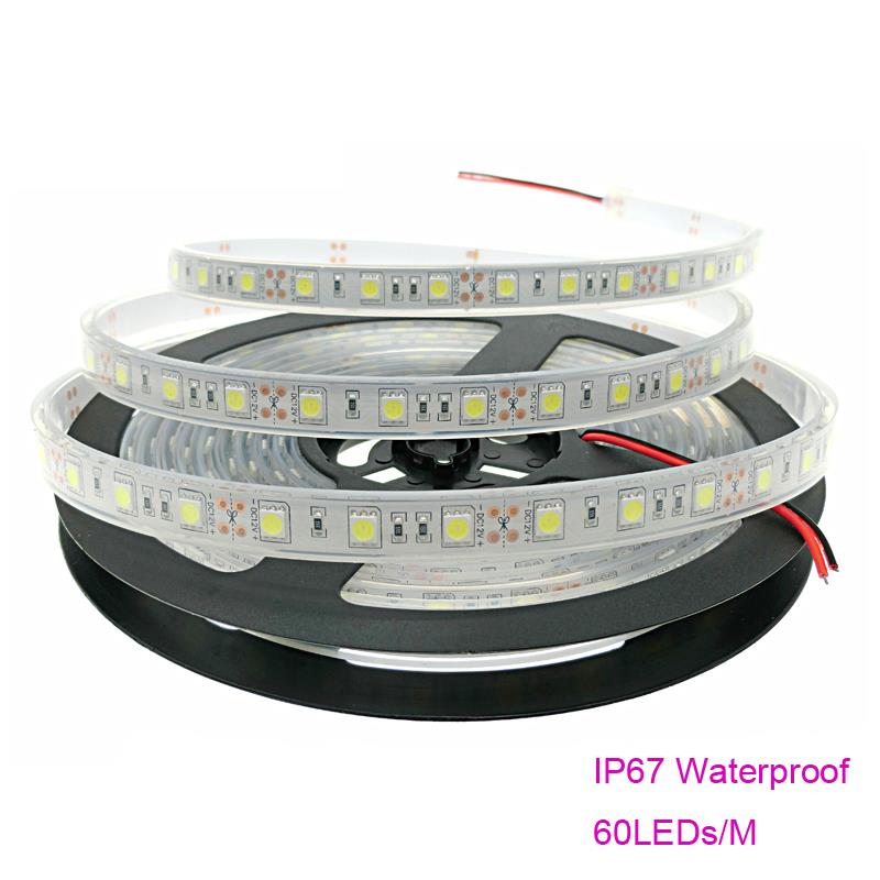 IP67 Waterproof LED Strip 5050 DC12V 60LED/M [5meter Pack]