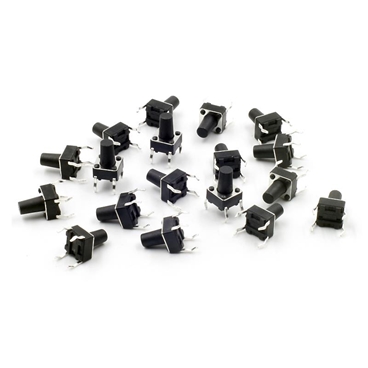 6x6x9mm Tactile Switch Panel PCB Mount Momentary TACT Switch Push Button for Arduino [50pcs Pack]