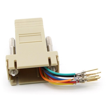 DB9 Male to RJ45 Female Modular Adapter