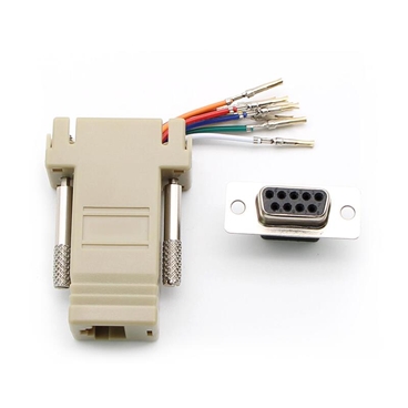 DB9 Female to RJ45 Female Modular Adapter