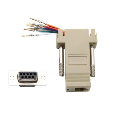 DB9 Female to RJ45 Female Modular Adapter