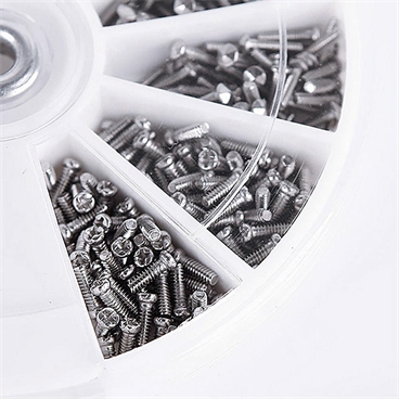 Mini bolts set 600 pieces screw and nut M1 - M1.6