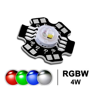 Supper bright 4X1W 4W RGBW LED Lamp with PCB