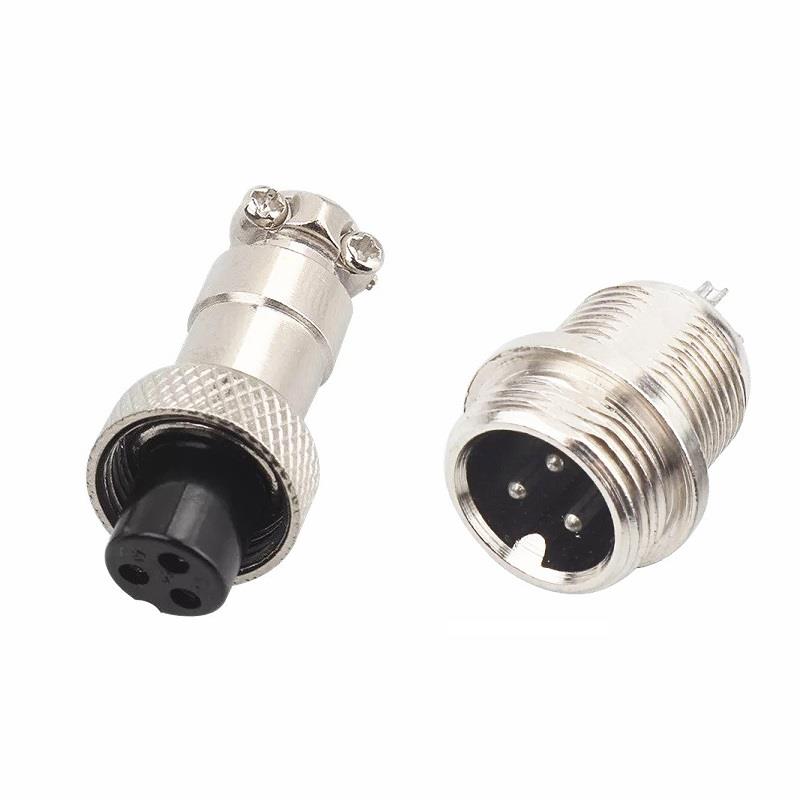 GX12 3Pin Aviation Plug Male and Female 12mm Wire Panel Connector
