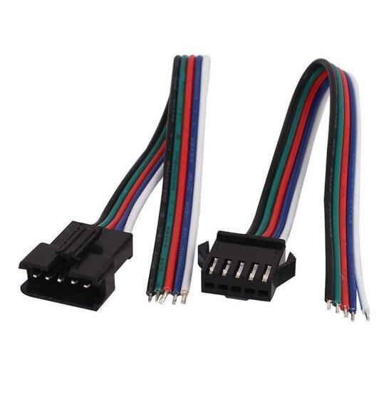 JST SM 5pin Plug Male and Female Fast On Terminal for RGB led strip