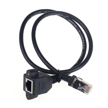 RJ45 Male to Female Screw panel mount Ethernet LAN Network extension Cable