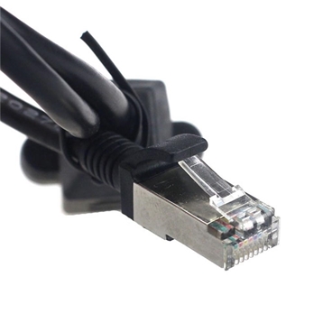 RJ45 Male to Female Screw panel mount Ethernet LAN Network extension Cable