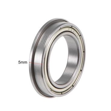 F6803ZZ Flange Ball Bearing 17x26x5mm Shielded Chrome Bearings