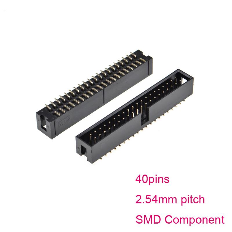 SMT 40pin 2.54mm pitch MALE SOCKET straight idc box headers