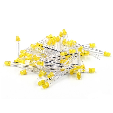 3mm LED Diode Yellow Diffused Light