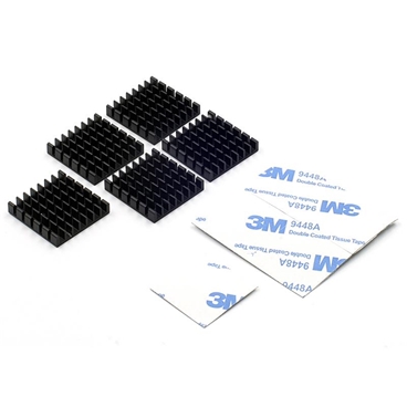 25X25X5mm Aluminum Cooling Heatsink [5pcs Pack]