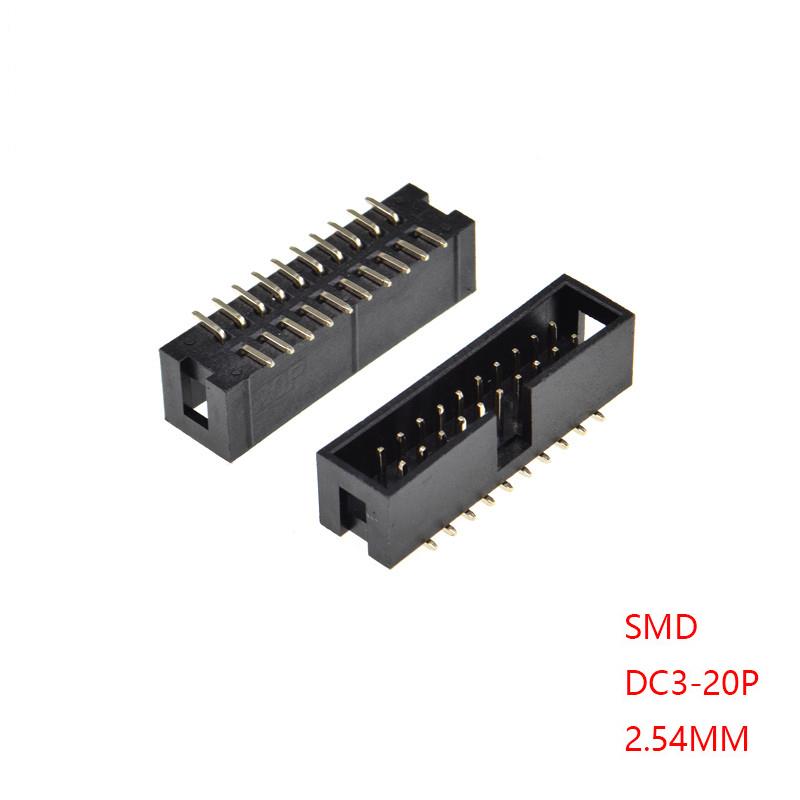 SMT 20pin 2.54mm pitch MALE SOCKET straight idc box headers