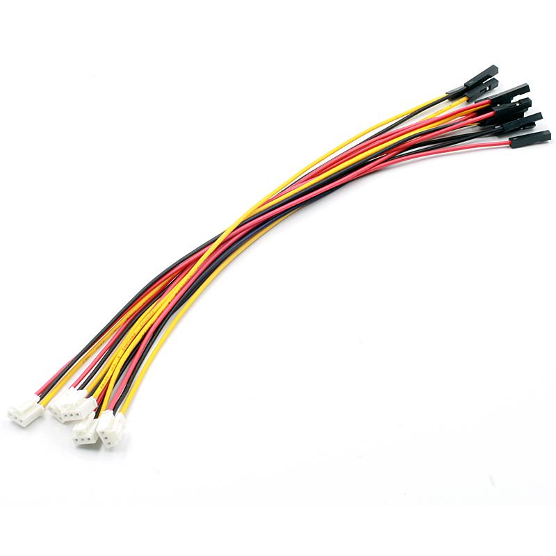 20cm Grove 3Pin Conversion Cable, PH2.0 to XH2.54 Dupont [5pcs Pack]