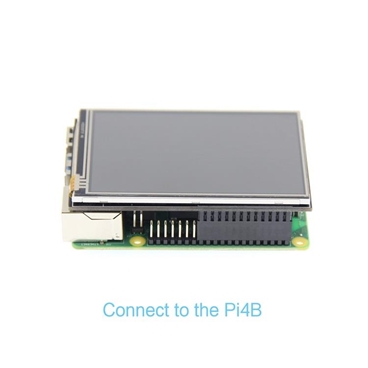 3.5 inch GPIO display with Touch Panel Support 125MHz SPI Input for Raspberry Pi