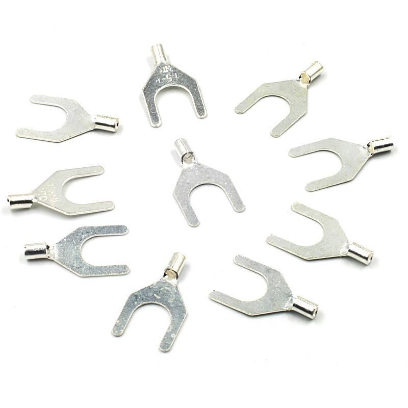 UT1.5-8 Brazed Forked Bare Terminals Cold Pressed Terminal [10pcs Pack]