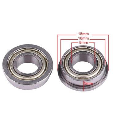 F688ZZ Double Shielded Steel Flanged Bearings [10pcs Pack]