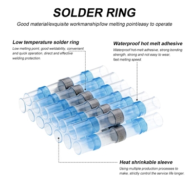 800PCS Solder Seal Wire Connectors Heat Shrink Connectors with Solder Ring