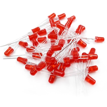 5mm RED Diffuse LED Lamp [50pcs Pack]