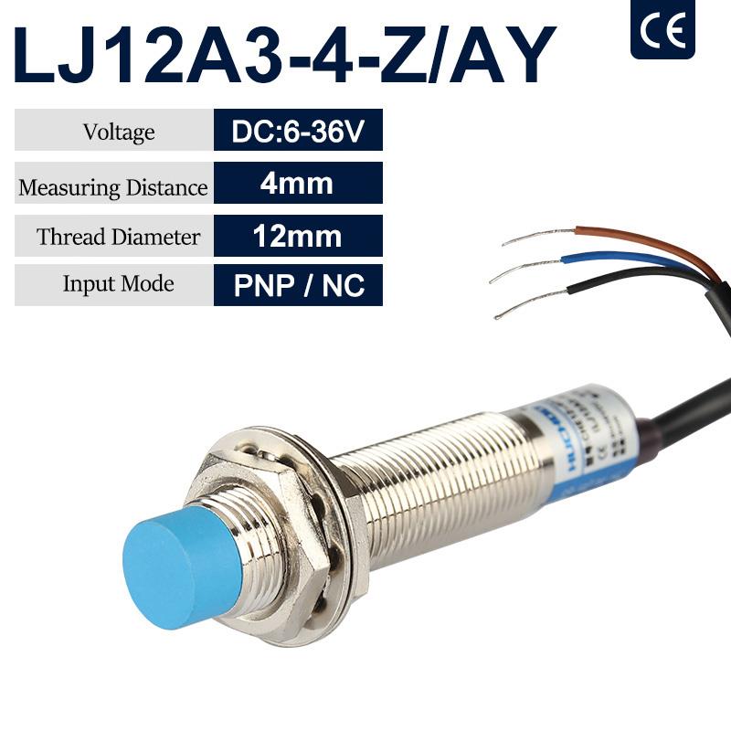 LJ12A3-4-Z/AY M12 3-Wire PNP(NC) DC 6-36V 300mA  8mm Tubular Inductive Proximity Sensor Switch