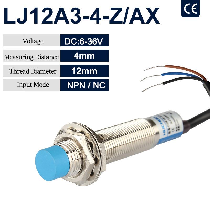 LJ12A3-4-Z/AX M12 3-Wire NPN(NC) DC 6-36V 300mA 8mm Tubular Inductive Proximity Sensor Switch