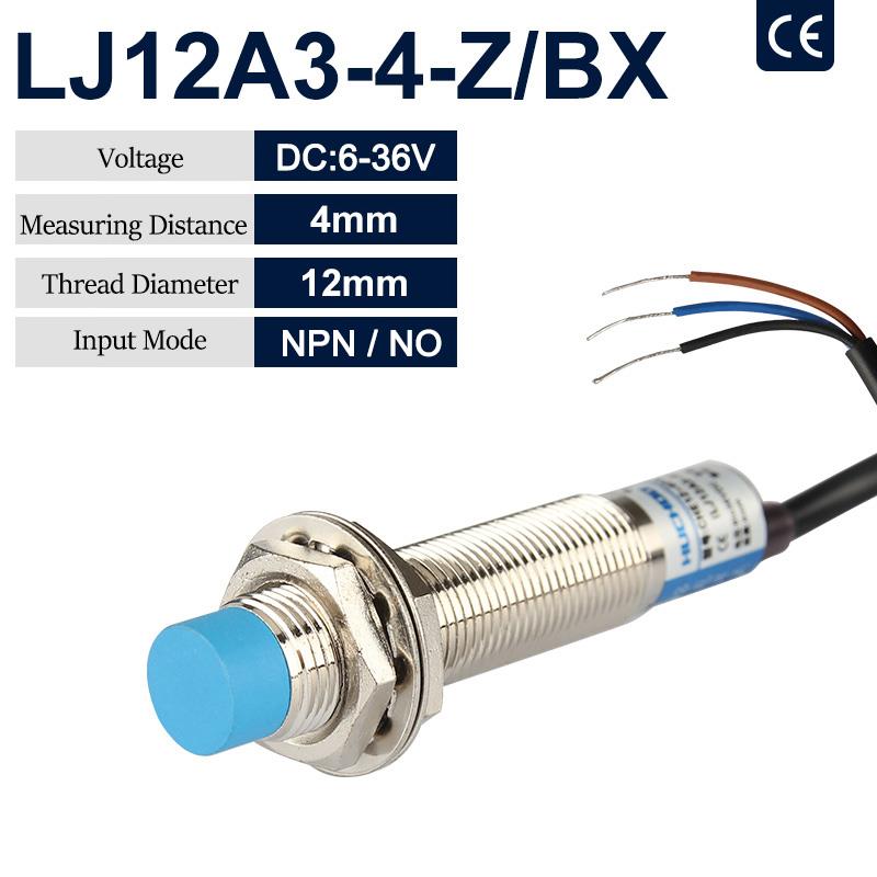 LJ12A3-4-Z/BX M12 3-Wire NPN(NO) DC 6-36V 300mA 8mm Tubular Inductive Proximity Sensor Switch