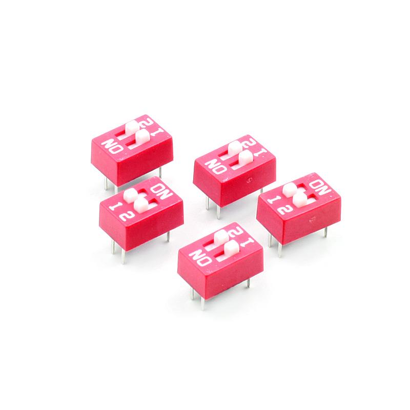Slide Type Switch Module 2.54mm 2 Position Way DIP Red