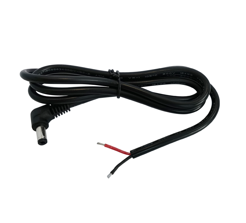 90° bend DC Jack 5.5X2.1mm Power Cable [1 meter]