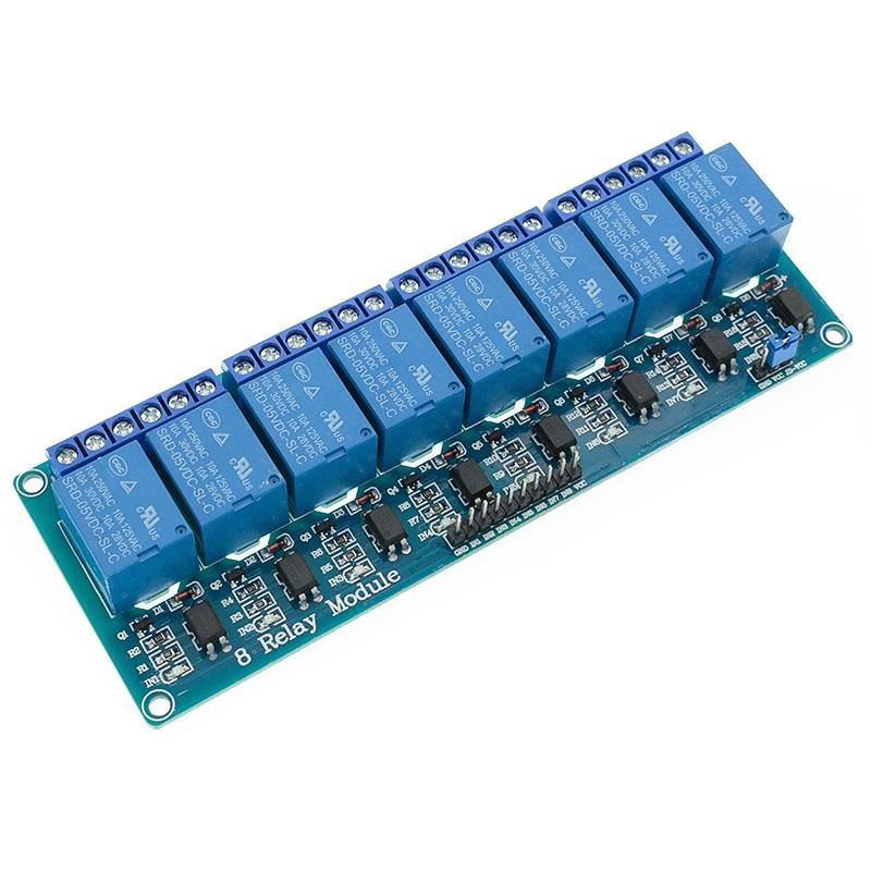 8 Channel 5V Relay Module with Optocoupler Low Level Trigger