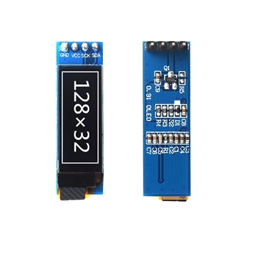 0.91 Inch 128x32 Blue I2C OLED Display Module