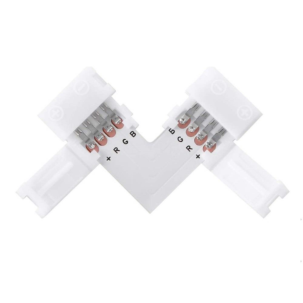 4Pin 10mm L Shape Led Connector for RGB LED Light Strip