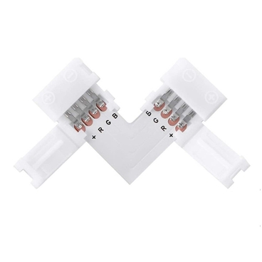 4Pin 10mm L Shape Led Connector for RGB LED Light Strip