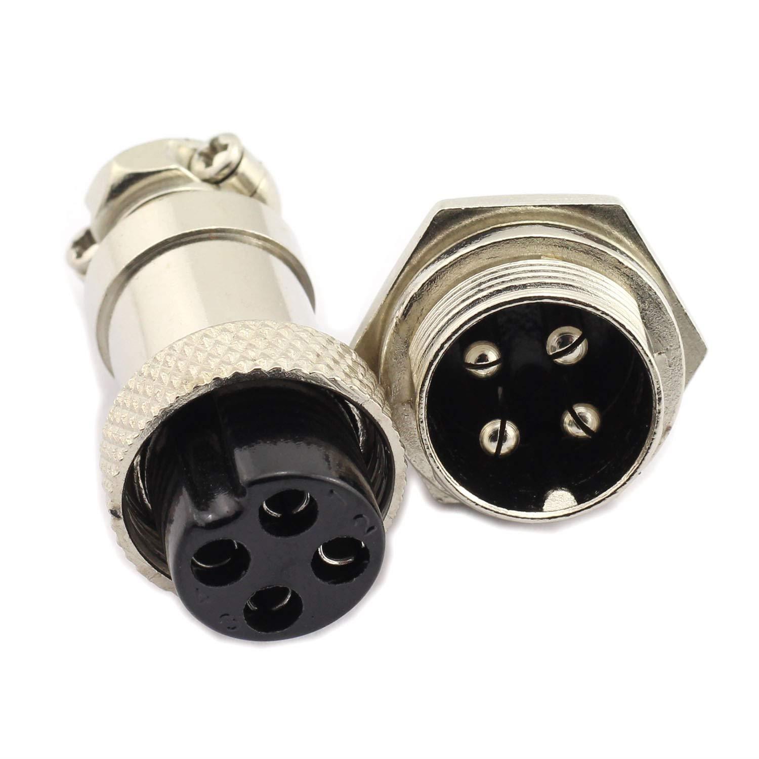 GX-16 GX16 4Pin Male Female Circular Aviation Connector Plug 16MM Wire Panel Metal Connector