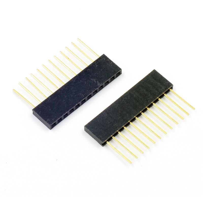 1X12pin 2.54MM Long Needle Female Header Strip Stackable Header [5pcs Pack]