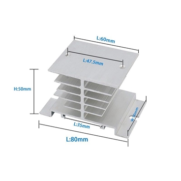 10A~40A SSR Solid Relay Aluminum Heat Sink