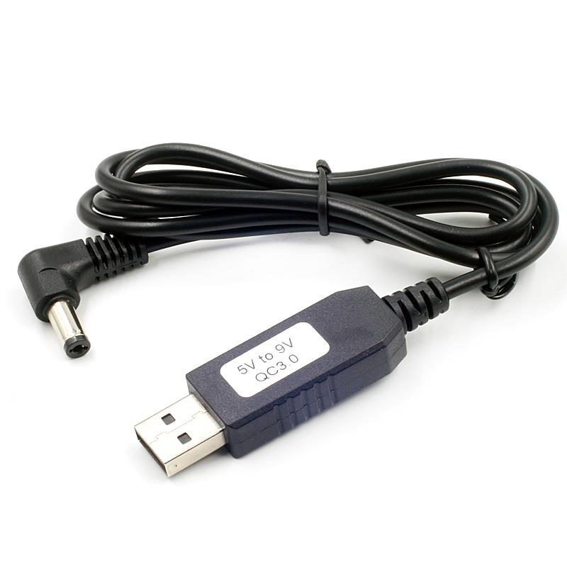 USB 5V to 9V DC Power Supply Adapter right angel 90° bend 5.5/2.1 DC Jack Cable with Boost Converter Module for Arduino