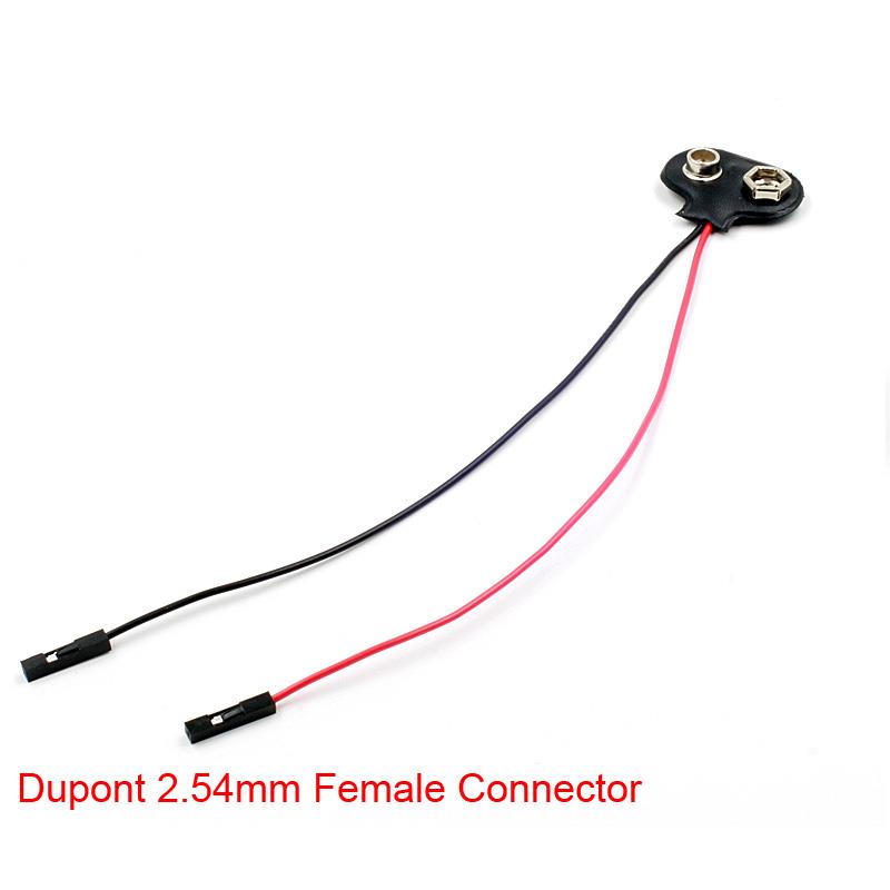 9V battery clip with dupont cable Female connector