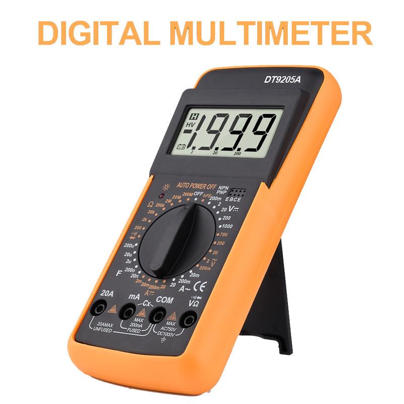 DT9205A AC/DC LCD Display Professional Multimeter