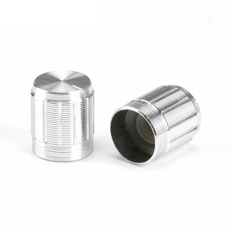Sliver Aluminum Alloy Potentiometer Knob [2pcs Pack]